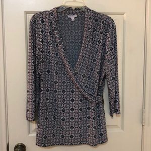 Charter Club Faux Wrap Blouse
